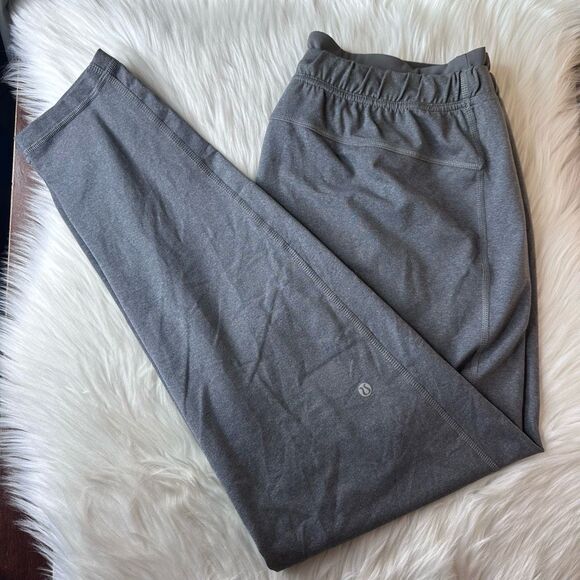 Lululemon Men's On The Mat Pull On Drawstring Active Pants Heathered Slate Gray - Picture 2 of 10